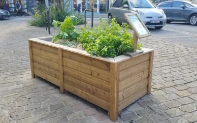 Bac potager en pin